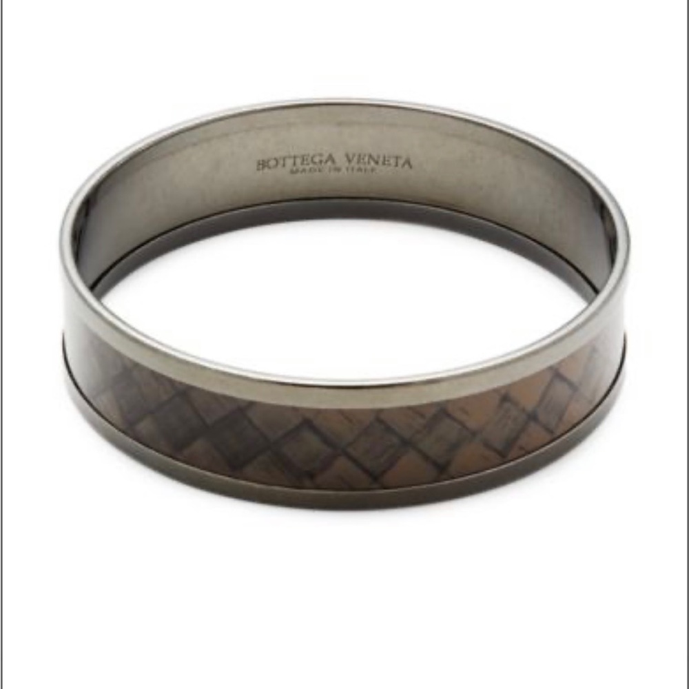 Botegga Veneta Bangle Enamel & Gunmetal-Tone & Sterling Silver Bracelet